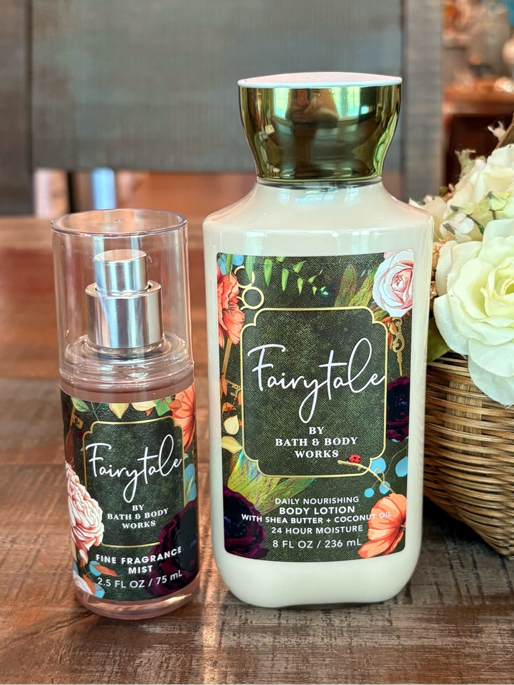 NEW Bath & Body Works FAIRYTALE Travel FRAGRANCE Spray & Full Size BODY LOTION!